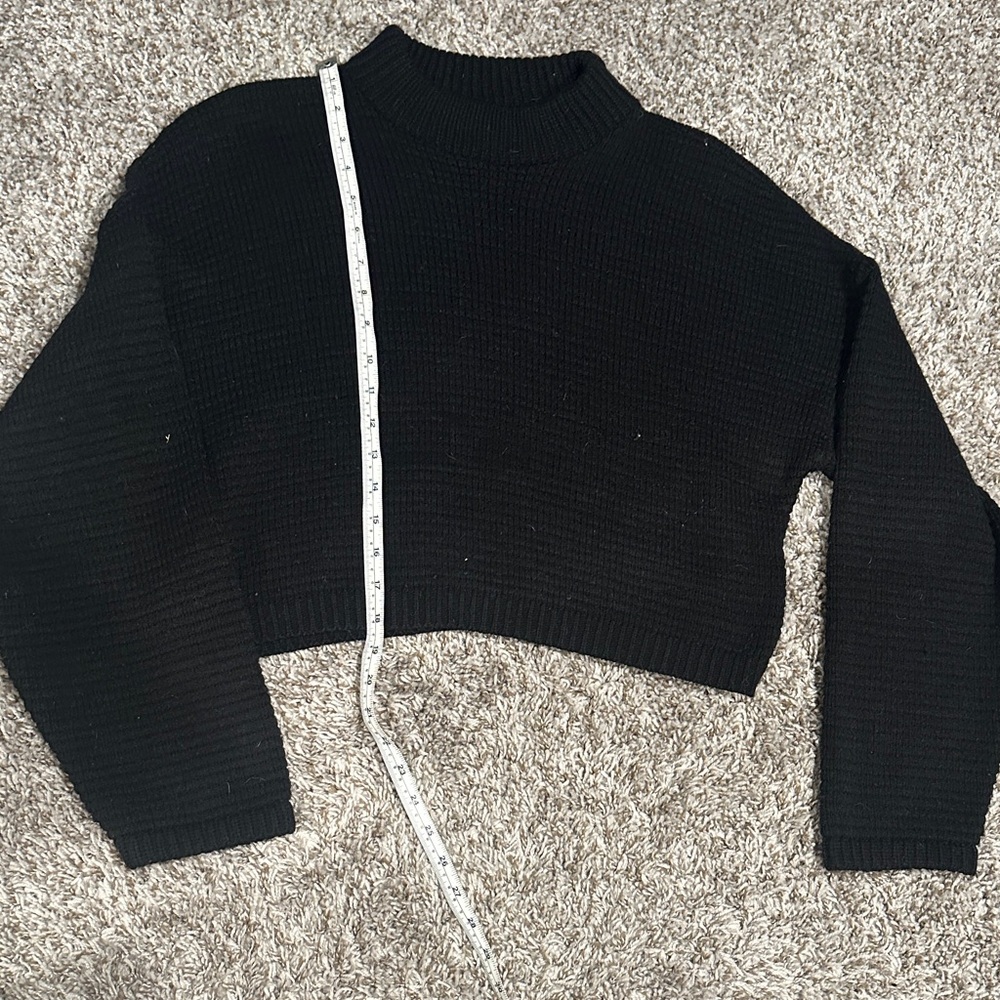 Medium Express Black Ribbed Sweater